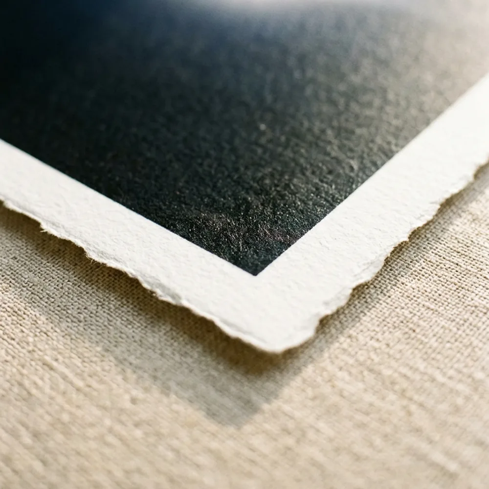 Print on thick archival cotton paper, close up